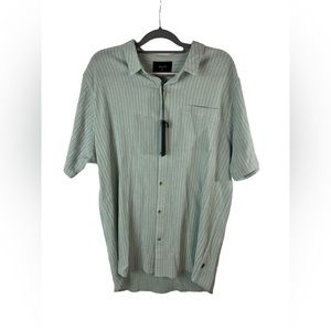 Rolla’s Bon stripe crepe button down short sleeve lightweight shirt size xxl NWT
